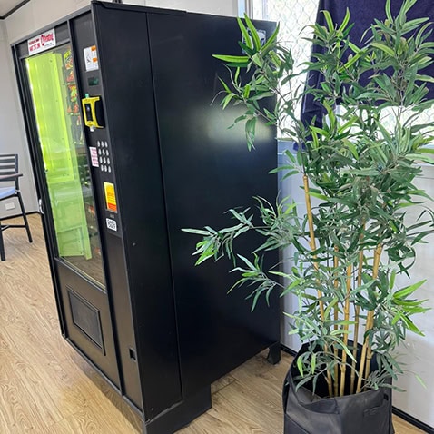 Heavy-duty vending machine installed indoors in a site break room in WA.