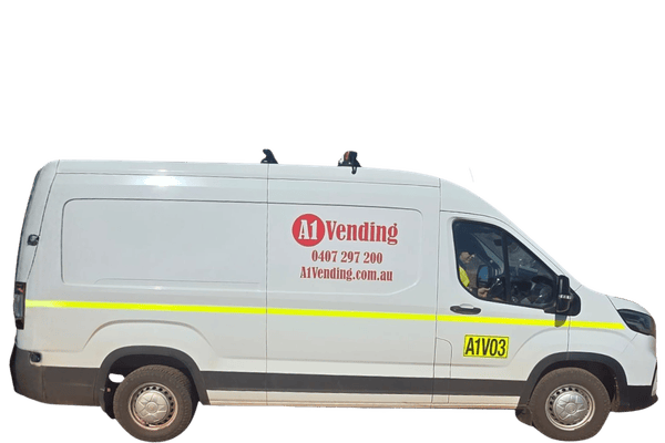 A1 Vending service van for mining vending machines in WA.