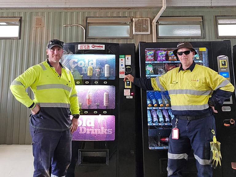 Jake and Keith Wilkinson A1 Vending Kalgoorlie team