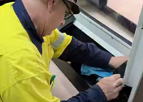A1 Vending technician performing preventative vending machine maintenance WA mine sites depend on between service runs