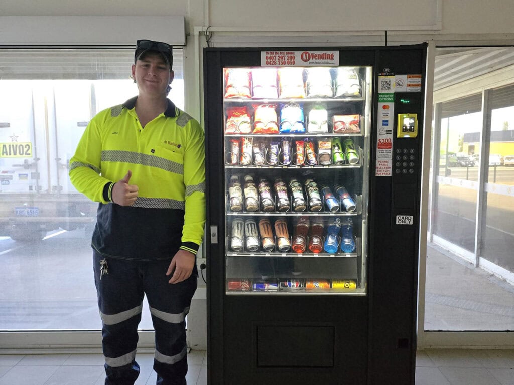 cashless vending machine service for a WA workplace - tap and go payment